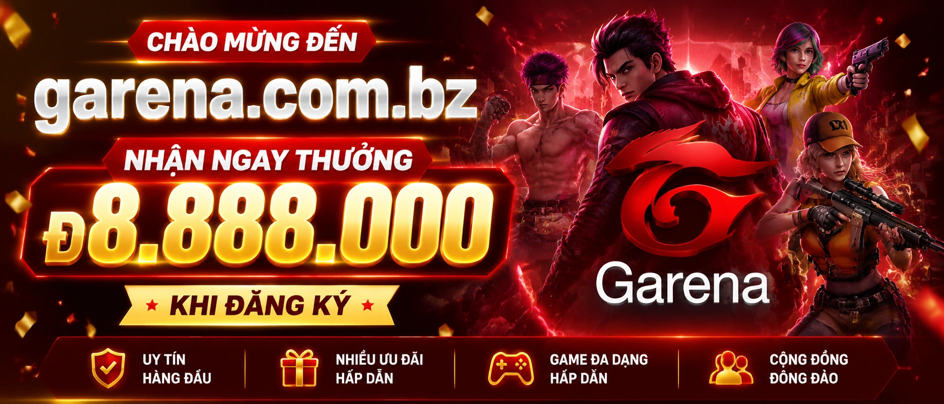 Garena.com.bz Casino, No Hu, Ban Ca, Live Casino 1 Daily casino rewards and welcome offers