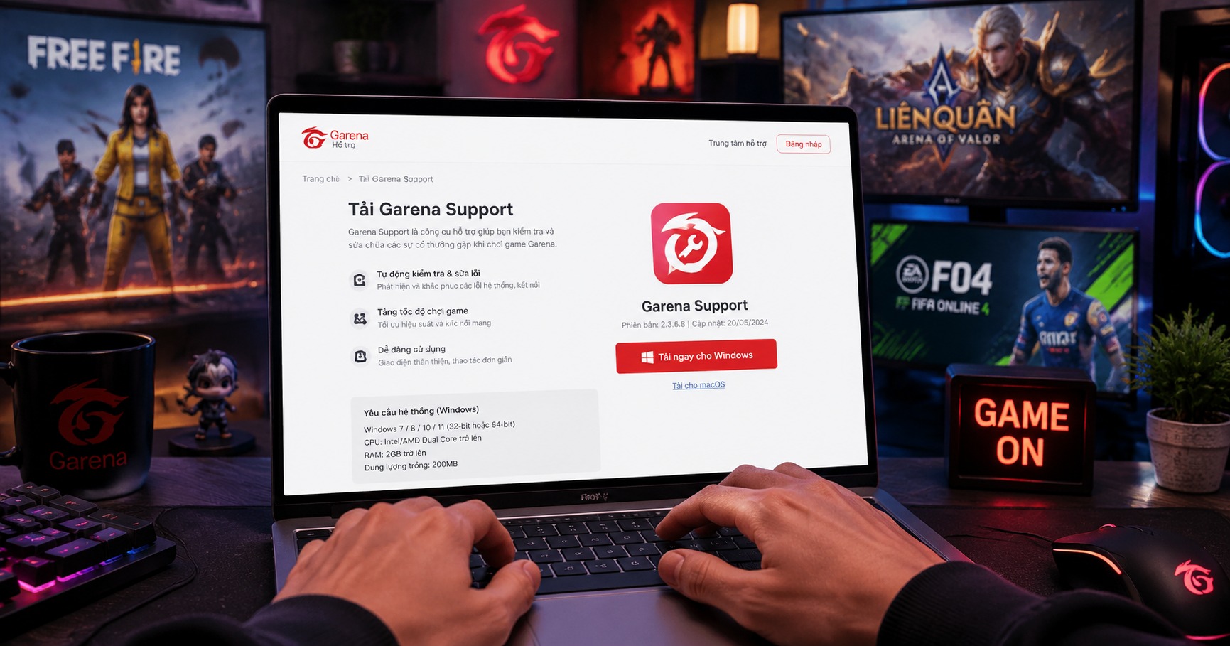 Hướng Dẫn Dowload Garena Support Cho Người Mới - image 2 Hướng Dẫn Dowload Garena Support Cho Người Mới - image 2