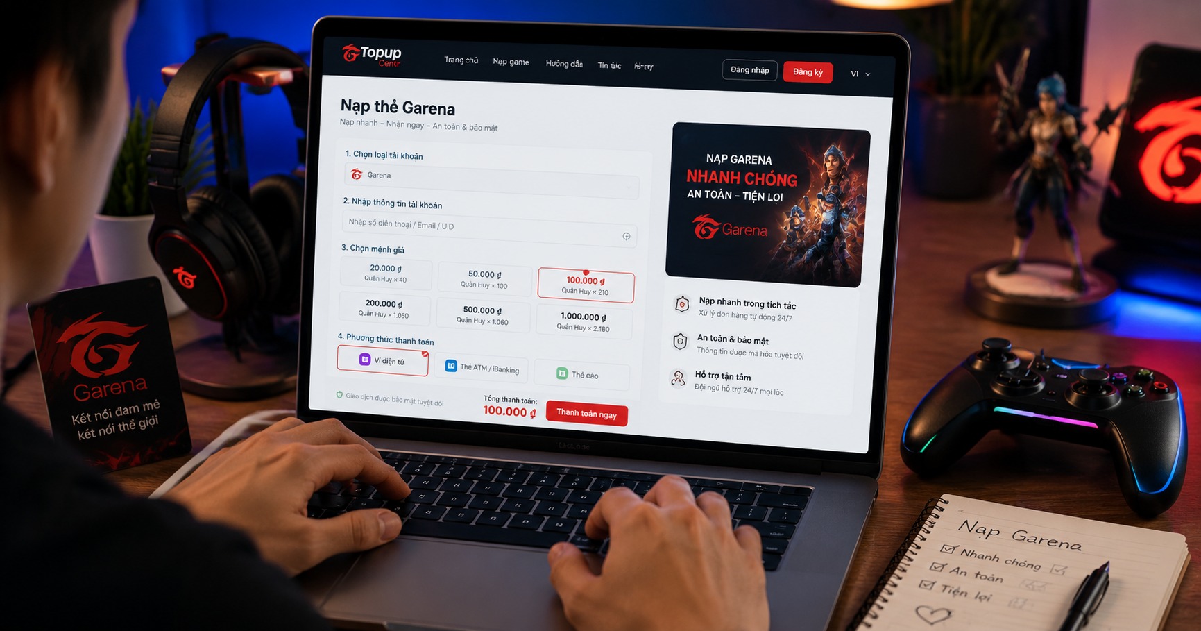 Hướng dẫn sử dụng garena topup centr hiệu quả và an toàn - image 2 Hướng dẫn sử dụng garena topup centr hiệu quả và an toàn - image 2