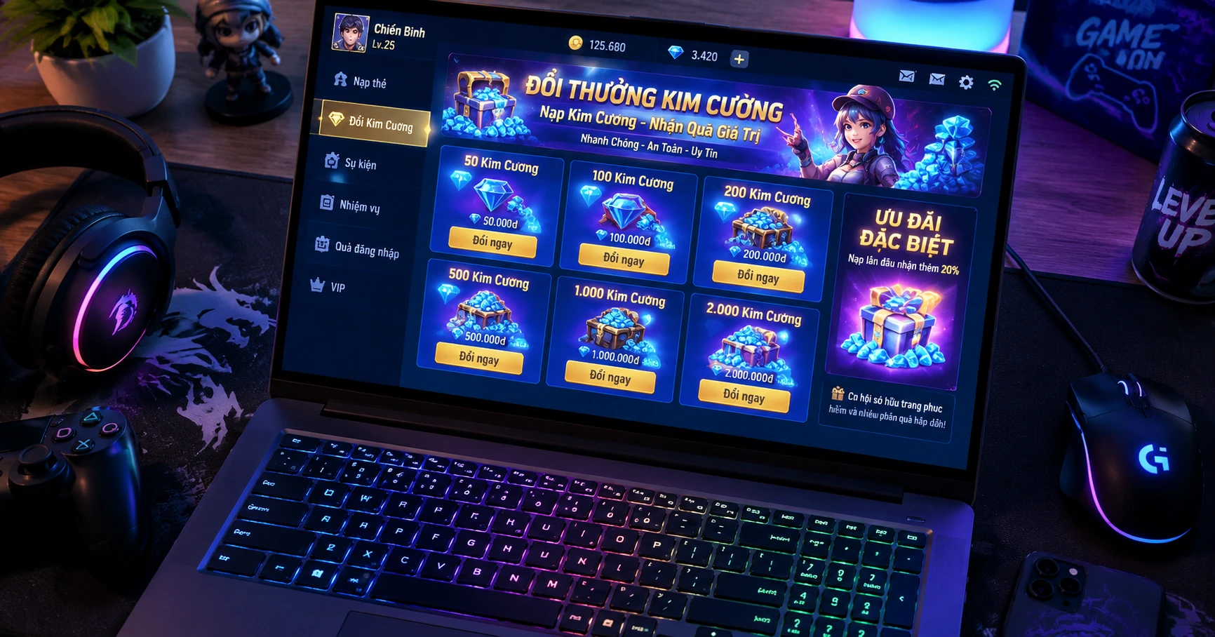 Đổi quà kim cương Garena – Hướng dẫn chi tiết và cập nhật mới nhất - image 2 Đổi quà kim cương Garena – Hướng dẫn chi tiết và cập nhật mới nhất - image 2
