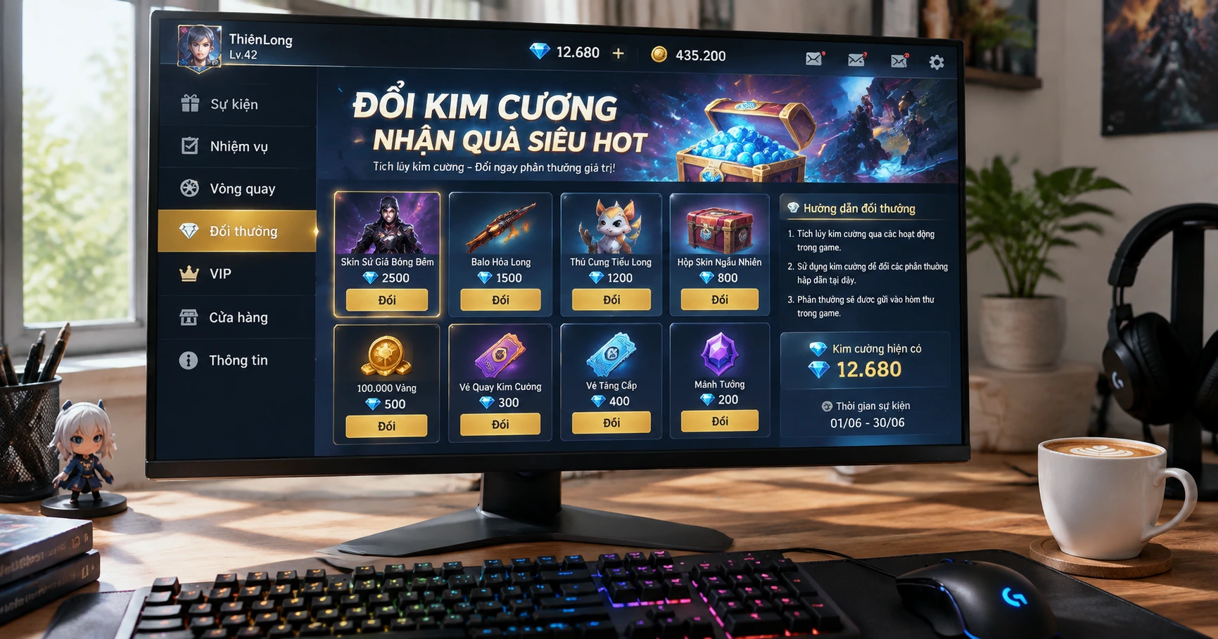 Đổi quà kim cương Garena – Hướng dẫn chi tiết và cập nhật mới nhất - image 3 Đổi quà kim cương Garena – Hướng dẫn chi tiết và cập nhật mới nhất - image 3